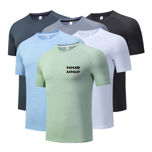 Vêtements de sport pour homme, t-shirt ajusté, polyester athlétique, chemises de musculation pour hommes, chemises de fitness slim fit, chemises de gym pour hommes - Product Image 1
