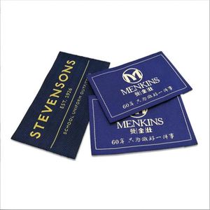 Étiquette tissée personnalisée pour vêtements, en tissu damassé, haute densité - Product Image 2