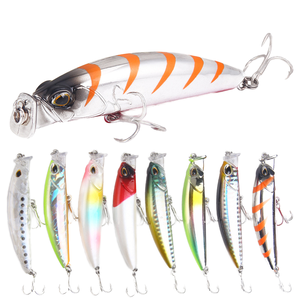 Nouvelle Leurre Artificielle Minnow 8cm/10g en Plastique Dur pour la Pêche au Bar avec Techniques de Fond - Matériel de Pêche AliExpress - Product Image 6