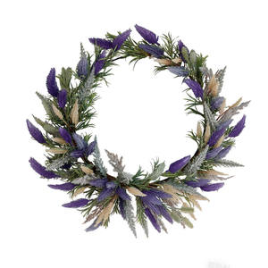 Decoración de Primavera/Verano, Corona de Lavanda de 22 Pulgadas para Ventana de Casa, Puerta Principal, Todas las Temporadas, Uso Diario, Bodas y Fiestas - Product Image 1