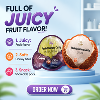 Sachet d'emballage alimentaire OEM de forme irrégulière unique pour bonbons gélifiés aux fruits à cœur moelleux