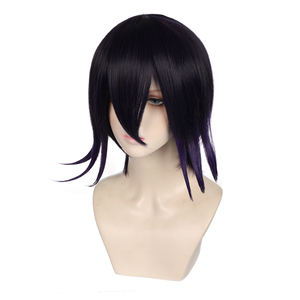 Perruque synthétique Ainizi courte de 35 cm, violet foncé, personnage de Kokichi Oma de <span class=keywords><strong>Danganronpa</strong></span> <span class=keywords><strong>3</strong></span>, perruque de cosplay - Product Image 5