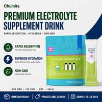 Poudre de boisson électrolytique Chumita, complément premium, absorption rapide, sans OGM, halal, sachets de 16 g, personnalisable pour la vente en gros