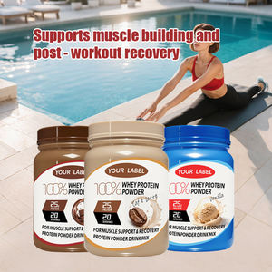 מותאם אישית 20g דשא מוזן אבקת חלבון מי גבינה טעם וניל דל פחמימות עם bcas עבור בניית שרירים תוספת תזונה - Product Image 2