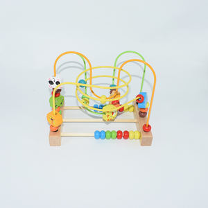 <span class=keywords><strong>Grand</strong></span> jouet de Puzzle de perle de marche pour enfants <span class=keywords><strong>en</strong></span> <span class=keywords><strong>bois</strong></span> bébé coordination œil-main jouet de perle labyrinthe multi-activités - Product Image 2