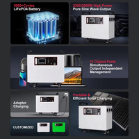 Commandes d'échantillons bienvenues : Station d'alimentation solaire portable 2200W 3000W pour extérieur et pêche, avec batterie au fer
