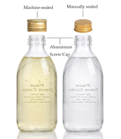 Botella de Vidrio Transparente de 200ml 500ml con Tapa de Rosca de Aluminio Hermética para Jugo, Bebidas Frías, Té y Refrescos