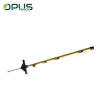 Elektrische omheining 840mm glasvezel paal waterdicht UV-bestendig gele FRP paal voor tuin en boerderij afrastering