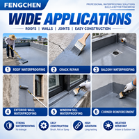 Revêtement imperméable hautement élastique FENGCHEN pour la réparation des fissures des murs extérieurs des toits, peinture protectrice anti-fuite à base d'eau