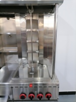 Machine verticale Shawama à gaz à double tête Kebab BBQ Grill Viande Cuisson Grill Machine