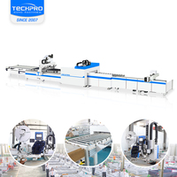 Máquina CNC Router ATC de Cuatro Procesos con Carga y Descarga Automática, Trituradora y Cepilladora de Madera, Línea de Producción de Muebles