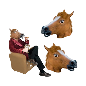 Disfraz de Caballo Divertido <span class=keywords><strong>Cyou</strong></span> DL176 al por Mayor, Disfraz de Animal de Látex para Adultos, Disfraz de Fiesta de Carnaval, Accesorio para Halloween, Pascua, Cosplay - Product Image 4