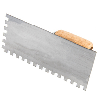 Finition des cloisons sèches, poignée en bois, dents carrées, plâtre en acier inoxydable, encoche truelle
