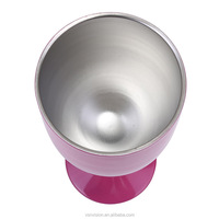 Gobelets à vin or à Solution unique 10oz verre à vin rouge en acier inoxydable tasse thermique avec couvercles