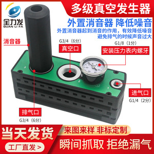 Generador de Vacío Multietapa de Alta Succión con Alto Caudal, Serie PM401/402/403, Procesador de Vacío Neumático, Medio de Trabajo Aire - Product Image 2