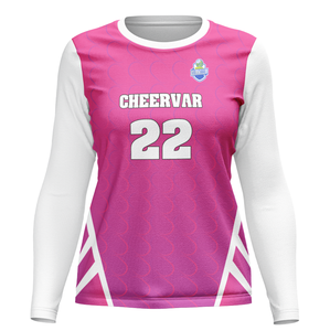 ชุดวอลเลย์บอลคอกลมแขนยาวสำหรับผู้หญิงชุดเล่นวอลเลย์บอลฝึกซ้อมแข่งขัน - Product Image 3