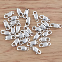 Fermoir homard italien à gâchette en argent sterling 925 petit connecteur de 8mm avec anneau de saut pour la fabrication de bijoux