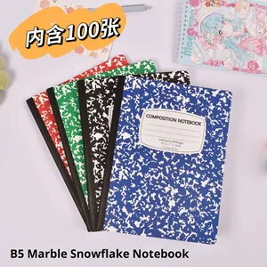 外国貿易大理石雪片B5縫製綴じ紙100枚厚紙アメリカンスタイルコラム作文帳ノート - Product Image 4
