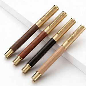 Stylos en bois de luxe de haute qualité avec logo personnalisé, stylo plume pour hommes, diamètre d'écriture 0,7 mm, idéal pour offrir en cadeau - Product Image 2