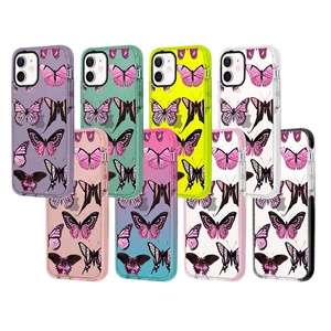Custodia per telefono in TPE Anti-Shock con Design a farfalla giallo per <span class=keywords><strong>iPhone</strong></span> 16 <span class=keywords><strong>Pro</strong></span> Max 15 14 13 Mini XR XS-Fundas Para Celulares - Product Image 1