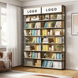 Tùy chỉnh mới bán hiện Đại kim loại bằng gỗ Kệ trưng bày kệ đơn bên Heavy Duty Kệ siêu thị với tủ - Product Image 1