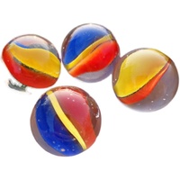 Kelereng Bola Kelopak Tiga Warna 25MM, Manik-manik Besar Retro, Dekorasi Akuarium Yo-yo, untuk Bermain, Kekerasan: Tidak Beratapuhan