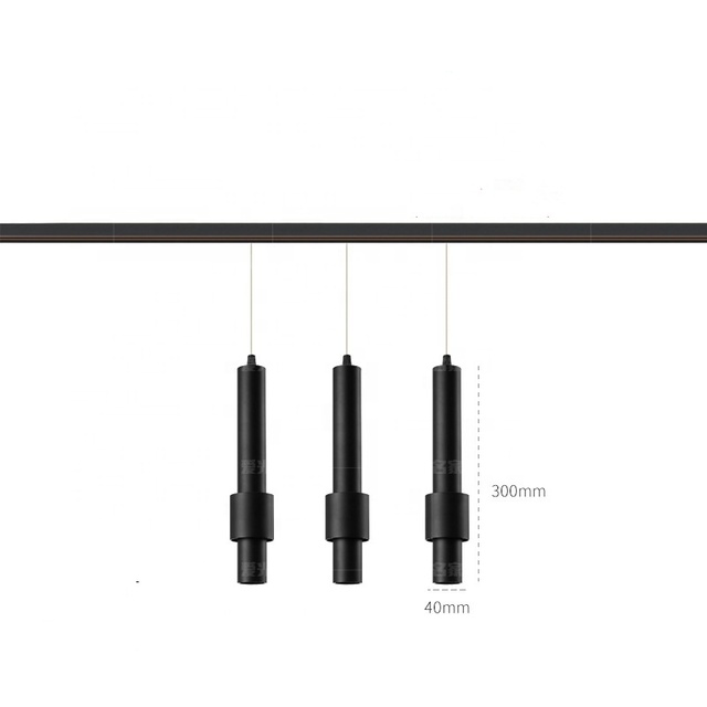 Ultra Thin LED Magnetic Track Light Line Decoration Chandelier LED  Zigbee Dali Dimmable Smart 48V Magnet Rail Lighting System