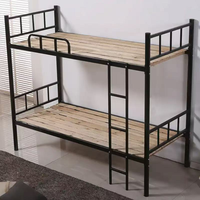 Lit superposé en acier robuste sur mesure avec barrière de sécurité, échelle robuste, lit double en métal durable pour dortoir scolaire, auberge de jeunesse, personnel