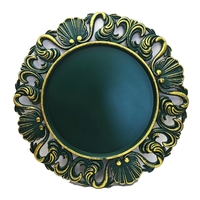 Moderne Vintage Gold Touch 13-Zoll Umweltfreundliche Platzteller Luxuriöse Bankett-Plastikteller aus PP für Partys und Events Dekorativ