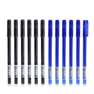 Fabrik preis benutzer definierte Kunststoff schwarz blau Kinder dünne heiß abwisch bare Tinte Gel schreiber mit Radiergummi - Product Image 1