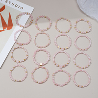Bracelet en acier inoxydable doré avec pierres précieuses en gros, bijoux, pierre de quartz rose naturelle, bracelet en pierre irrégulière