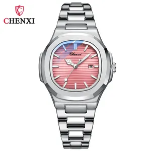 À la mode de haute qualité CHENXI 8222 femmes élégant bracelet en acier inoxydable montres à Quartz dames montre cadeau