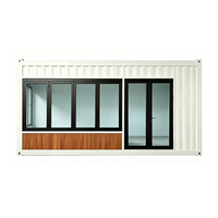 Maison conteneur 20 pieds en kit, portable, modulaire, préfabriquée, petite maison, assemblage rapide, structure en acier, bureau de chantier, cabane de camping