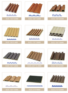 2024 panneau mural Wpc de couleur noire populaire panneau mural cannelé 3D couvrant le revêtement intérieur du bâtiment WPC - Product Image 6