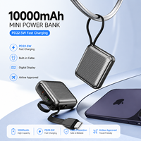 Nouveaux produits 2026 – Mini batterie externe 10000 mAh pour téléphone, charge rapide PD22.5W, affichage numérique, logo personnalisé en usine
