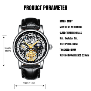 <span class=keywords><strong>Montre</strong></span> mécanique automatique squelette pour <span class=keywords><strong>homme</strong></span>, en acier inoxydable, saphir, haute qualité, décontractée, étanche, pour affaires - Product Image 3