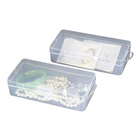 Étui à crayons portable en plastique transparent 18 cm, boîte de rangement transparente en PP pour le bureau, l'école et les étudiants