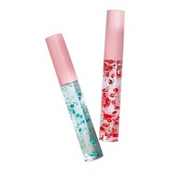 Valentijnsdag Glitter Deksel Elegante Transparante Lipgloss Olieverzorging Tint Aanpasbare Bedrukking 10ml Helder Wit/Zwarte Verpakking