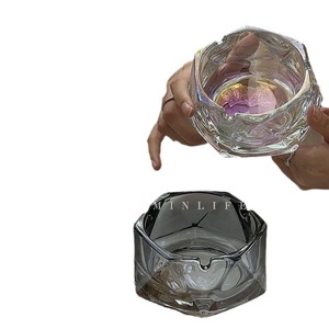 Glass Ashtray Minimalist Design Clear For Home Living Room Bar Hotel Use - Product Image 5