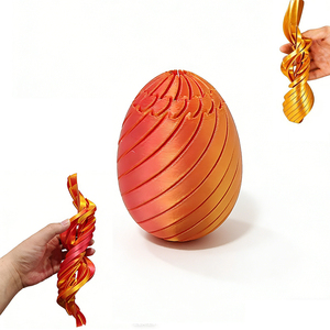 3D Printed Fidget Toy Twisty Dragon <b>Eggs</b> Spiral Slippery <b>Egg</b> Fidget Toy Stress Relief Sensory Desk Toy for Adults and ADHD - Product Image 1