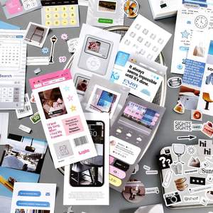 Paquete de 20 Pegatinas Decorativas para Diario, Serie Compartiendo el Dí<span class=keywords><strong>a</strong></span> <span class=keywords><strong>a</strong></span> Dí<span class=keywords><strong>a</strong></span>, Base para Decoración DIY - Product Image 2