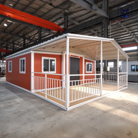Maison conteneur extensible de 30 pieds, 2 chambres, préfabriquée, modulaire, avec salle de bain, cuisine, isolée, pour la vie en famille