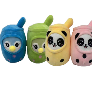 Vente chaude mignon <span class=keywords><strong>fraise</strong></span> boisson en peluche peluche doux crème glacée lait thé en peluche Boba thé jouet Boba peluche oreiller - Product Image 5