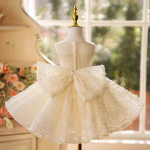 Boutique verano sin mangas arco niño fiesta disfraz bebé <span class=keywords><strong>Primera</strong></span> Comunión disfraz boda flor niña vestidos - Product Image 4