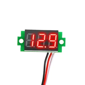 0.36 polegadas DC 0-100V Mini 3-Wire Medidor de Tensão Voltímetro Digital LED Display Painel Medidor Detector Monitor Ferramentas