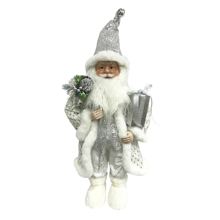 Newest ornaments luxury doll decoration accessories plush 3D Model Christmas Santa Claus