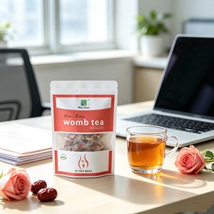 Tisane aux herbes pour le soin de l'utérus Wins Town Private Label – Réchauffe l'utérus, régule les menstruations – Infusion de Dong Quai, Rose, Longane et Baies de Goji en sachet - Product Image 3