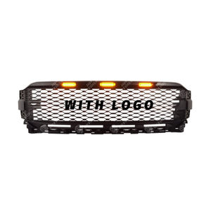 ตะแกรงตาข่ายสีดำด้านสำหรับรถ <span class=keywords><strong>Ford</strong></span> F150 F-150 <span class=keywords><strong>Raptor</strong></span> 2021 <span class=keywords><strong>2022</strong></span> 2023 W/ตัวอักษรในตัว3สีเหลืองอำพันตะแกรงแข่งด้านหน้า - Product Image 1