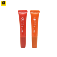 Tube de gloss à lèvres personnalisé en PE de 16 mm de diamètre avec logo, estampage à chaud, couleur personnalisable, scellages à mailles/rayures, directement de l'usine