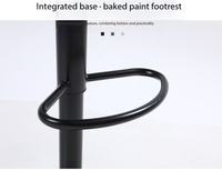 Tabouret de bar pivotant ergonomique moderne, réglable en hauteur, avec dossier, pour îlot de cuisine, bar à domicile, café